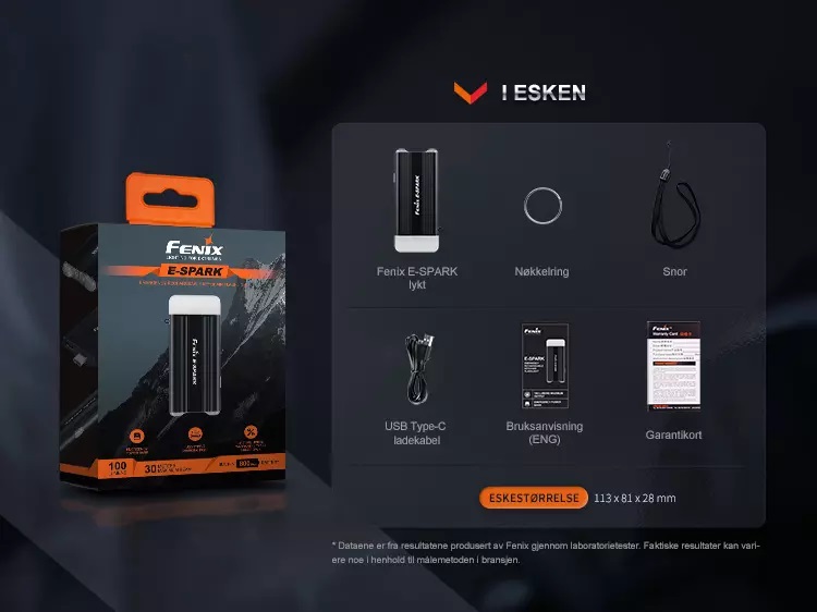 Fenix E-SPARK LED lykt