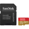 Sandisk MicroSDXC Extreme 64GB Adapter 170MB/s A2 C10 V30