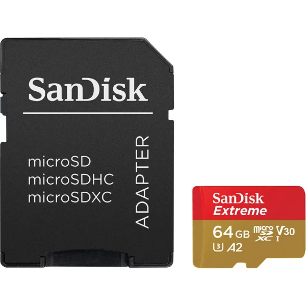 Sandisk MicroSDXC Extreme 64GB Adapter 170MB/s A2 C10 V30