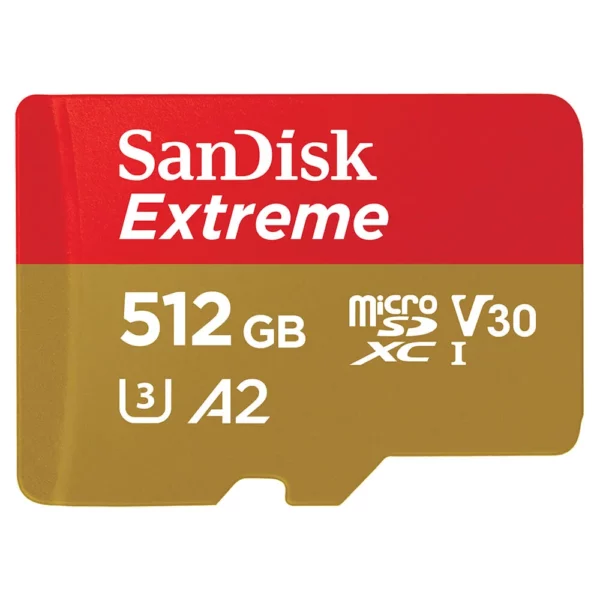 Sandisk MicroSDXC Extreme 512GB Adapter 190MB/s A2 C10 V30